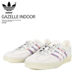adidas (アディダス) GAZELLE INDOOR (ガゼル インドア) ALWAYTH コラボ ガッツレー レディース ローカット スニーカー クラシック レトロ 普段使い カジュアル ストリート (ホワイト/チェック柄) IH7608