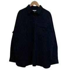 美品 ジャーナルスタンダード レリューム JOURNAL STANDARD relume オーバーサイズ ストライプシャツ サイズF ブラック レディース 古着 中古 USED