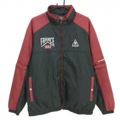 ルコックゴルフ 2WAY中綿ジャケット レッド×黒 袖着脱可 ロゴ刺しゅう メンズ 3L ゴルフウェア 大きいサイズ le coq sportif