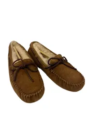  UGG  アグ　リボン　ボアローファー　スエード　モカ　レディース　サイズ23【Z1760】