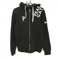 パーリーゲイツ ジップパーカー 黒 裏毛スウェット ロゴ メンズ 5(L) ゴルフウェア PEARLY GATES