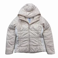 アディダス 中綿ジャケット レディース Mサイズ ベージュ ナイロンパーカー シンプル 防寒 アウター