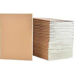 【たっぷり使えるまとめ買い30冊】AZNABLE A5 ノート 無地 まとめ買い 80ページ 40枚 横罫 おしゃれ 学習 メモ帳 日記 子供 大人: