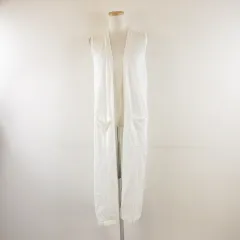 セオリー Theory ロングジレ ベスト オフホワイト 白 S *A961