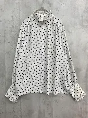 JOURNAL STANDARD ジャーナルスタンダード フリルネック ドット ブラウス シャツ 白系 ◇■ レディース