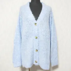 美品 24AW JOURNAL STANDARD ジャーナルスタンダードレリューム モヘヤミックスVカーディガン 24080462111030 F ライトブルー レディース 古着 中古 USED