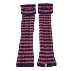 PEARLY GATES パーリーゲイツ  ニットレッグウォーマー ボーダー柄 ピンク系  [240101623140] ゴルフウェア ストスト