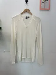 A|X アルマーニ エクスチェンジ リネン ニット アイボリー 95