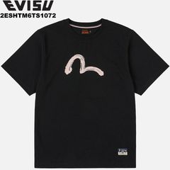 Evisu エヴィス 半袖Tシャツ ブラック コットン100％ 42 C5801 - メルカリ