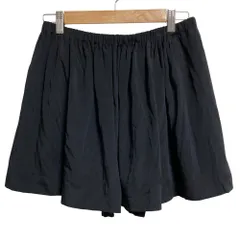 美品 MIUMIU ミュウミュウ シルク イージー ギャザー ミニスカート サイズ40 ブラック レディース 古着 中古 USED