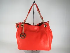 【USED/B】MICHAEL KORS マイケルコース 2WAYチェーンショルダー オレンジ