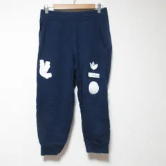 美品 adidas originals アディダスオリジナルス ワッペン スウェットパンツ サイズL ネイビー レディース 古着 中古 USED