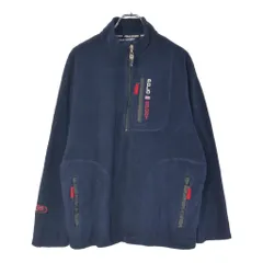 90年代 POLO SPORT ポロスポーツ ラルフローレン ワンポイントロゴ フリースジャケット ネイビー(メンズ XL)中古 古着 X2944