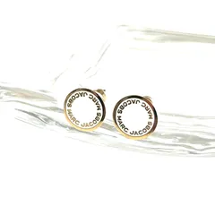 マークジェイコブス　エナメルディスク　ピアス　ゴールドカラー