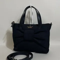 2601-199｜美品｜ケイトスペード 2WAYハンドバッグ ブラック リボン