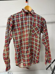 VAN HEUSEN チェック 長袖シャツ レッド US古着