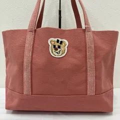 9424　FEILER　フェイラー　トートバッグ　 LOVERARY　ラブラリー　キャンバス　オールドテディガール　 ワッペントート　ピンク系　レディース