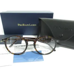 良品 POLO RALPH LAEREN ポロラルフローレン べっ甲柄 セルフレーム ボストン メガネフレーム 眼鏡 アイウェア PH2260F ブラウン メンズ 古着 中古 USED