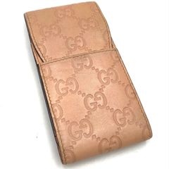 未使用級✨グッチ シマ シガレットケース タバコケース シマ レザー