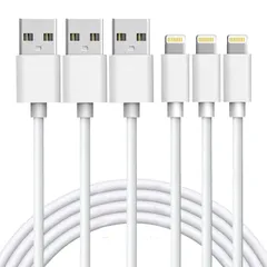 iPhone 充電ケーブル ライトニングケーブル【2M 3本 正規MFi認証品】純正品質 充電器 ケーブル 2.4A急速充電 USB 充電コード 高速データ転送 断線防止 高耐久 iPhone 14/14 Pro/13/13 Pro/12/11/X/ ...