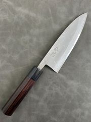 出刃包丁 仙助 銘入り 青二鋼 紫檀丸柄 150mm 片刃 ［200］ - メルカリ