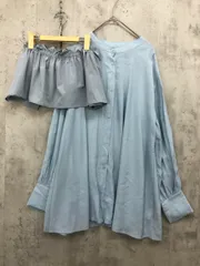 mystic ミスティック mline フリル ビスチェ SET ブラウス シャツ sizeF/ブルー系  ■◇ レディース