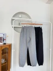 ユニセックス)ウエストゴム 起毛 ジョガー トレーニングパンツ (XS 2XL)