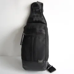 【美品】PORTER 【HEAT ヒート スリングショルダーバッグ】 ポーター ブラック ボディバッグ 26020154