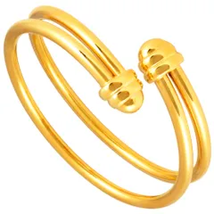 ウノアエレ UNOAERRE バングル カフ 中空 ブレスレット K18YG 31.6g イエローゴールド レディース【中古】