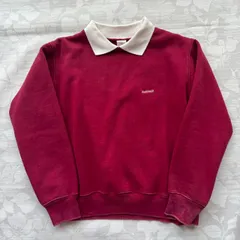 Healthknit ヘルスニット 襟付きスウェット ポロカラー FREE ボルドー 刺繍ロゴ