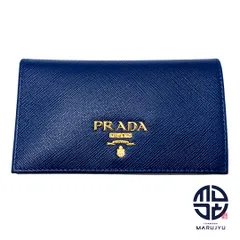 PRADA プラダ サフィアーノ ネイビー ゴールド金具 カードケース 1MV020 カード入れ 小物 ブランド