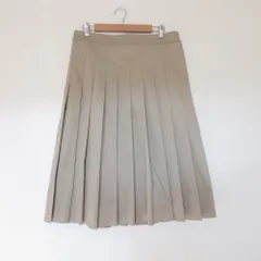 美品 22AW 23区 タックプリーツスカート 大きいサイズ 46 ベージュ レディース 古着 中古 USED