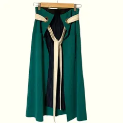 未使用 RADIATE ラディエイト ジャージー プリーツ スカート サイズ38 グリーン  レディース 古着 中古 USED