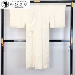 ☆ 長襦袢 百人一首 薄利休白茶色 しつけ糸 半衿付 J-392 - メルカリ
