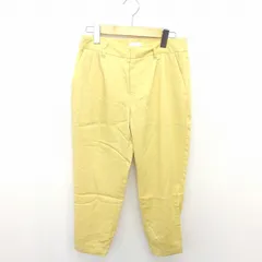 インデックス INDEX タグ付き テーパード パンツ ロング ジップフライ 薄手 M イエロー /TT