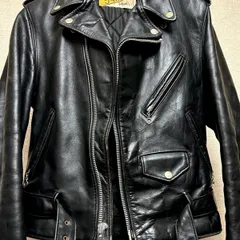 厳選コレクト80,sモデルSchottバイカータグ618US茶芯ライダース36