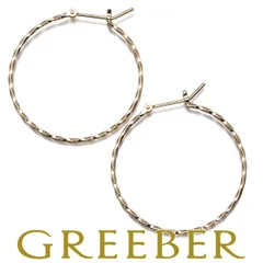 アガット ピアス ツイスト フープ K10PG #186769