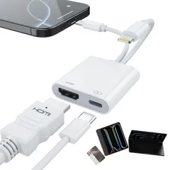 【2025新登場・MFi認証】Type-C/iPhone HDMI変換 アダプター 2in1 タイプc/lightning digital avアダプタ 4K@60Hz対応・100W PD充電・設定不要・ 給電不要 iPhone/iPad/MacBo ...