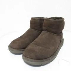 UGG アグ ムートン ショートブーツ EU37 23cm ブラウン レディース 古着 中古 USED