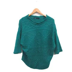 アズノウアズ as know as ニット セーター 五分袖 アクリル グリーン 緑 /KT34