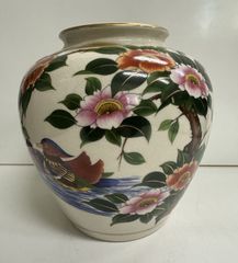 深川製磁 金彩芙蓉雀図花瓶 - メルカリ