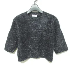 美品 MARW マルゥ ユナイテッドアローズ モールニットプルオーバー 9118-699-0007 ブラック レディース 古着 中古 USED