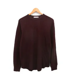 ナノユニバース nano universe ワッフル生地 カットソー Tシャツ 長袖 M チョコレートブラウン /KT18