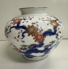 香蘭社 金彩色絵 御所車文 花瓶 高さ約24cm - メルカリ