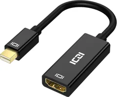 ICZI Mini DisplayPort HDMIアダプター 4K@30Hz MiniDP (Thunderbolt 2 Port互換) - HDMIへの 変換,MacBook Air/Pro, iMac, Mac mini, Surface Pr ...