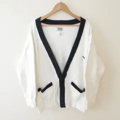 良品 THE FOX ザフォックス×ロク ビューティ&ユース別注 SWEAT CARDIGAN Vネック スウェットカーディガン S ホワイト レディース 古着 中古 USED