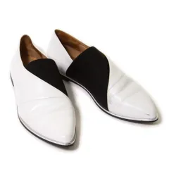 イッセイミヤケ×ユナイテッドヌード ISSEY MIYAKE×UN ラップフラットシューズ ３８（24位） 白黒38(24位)