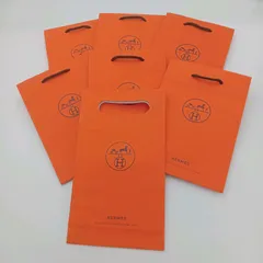 【ブランドショッパー／紙袋】HERMES エルメス ショッパー 6＋1個 まとめ 小物入れや撮影用にも◎　袋　　DEC-0001