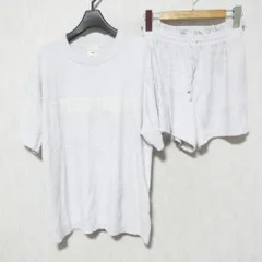 美品 23AW gelato pique ジェラートピケ スムーズィーロゴJQDプルオーバートップス ショートパンツ セットアップ サイズF ラベンダー レディース 古着 中古 USED