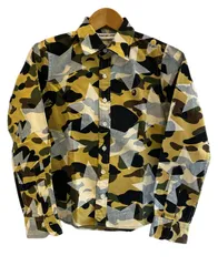 ア ベイシング エイプ A BATHING APE カモフラ 迷彩 スター レディース  長袖シャツ ベージュ XXS 101LT-321のサムネイル